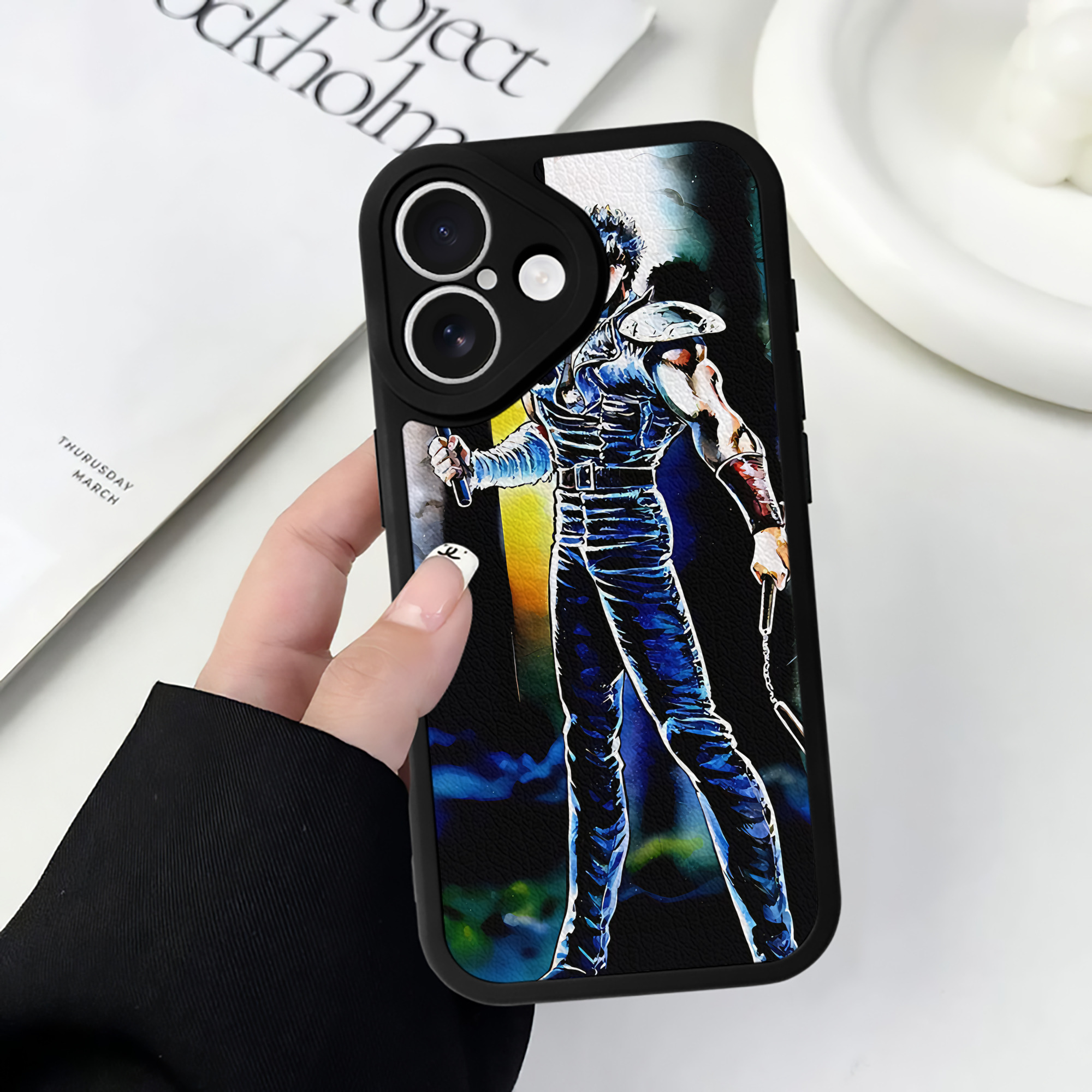 （画像用） 北斗の拳 Fist of the North Star 【iPhone 16シリーズ対応】シリコンスマホケース（レザー調） 材質：シリコン